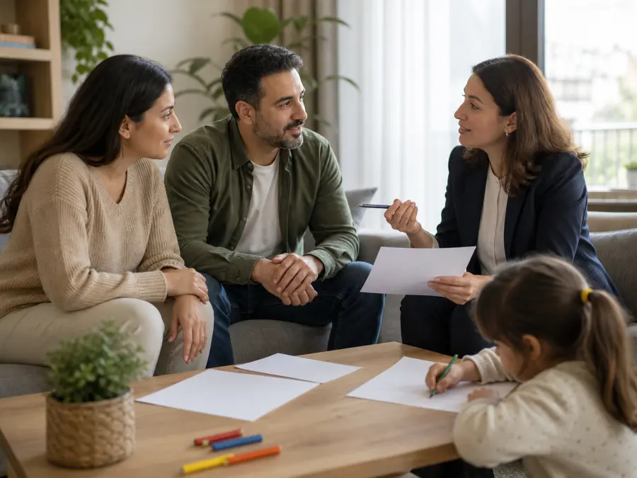 Aile ile çocuk ve bebek bakım planı görüşmesi